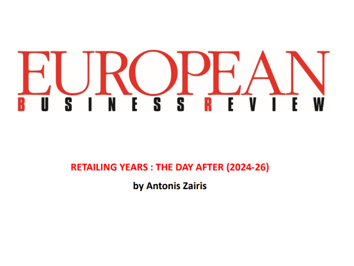 The new editorial series by Antonis Zairis named "Retailing Years: The day after (2024- 2026)"  describes the different dimensions and transitions of the retail sector